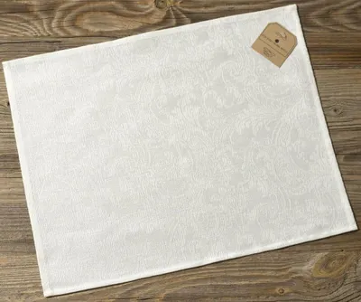 Immagine prodotto di Tovaglietta tessile MILA unicolore bianco 35x47 cm lino