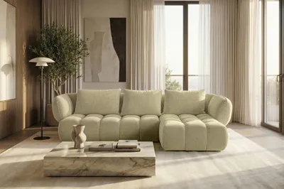 Image de Sofiland Savio Canapé d'Angle Lounge 250x168cm Droite moutarde