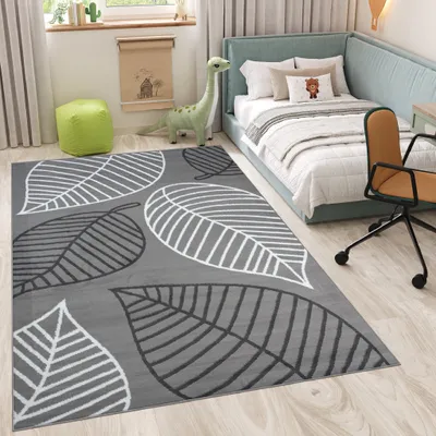 Image de Tapis LUXURY Géométrique Gris Chambre Jeunes ÖKOTEX 200 x 300 cm