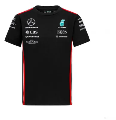 Produktbild von Mercedes Team Kinder Fahrer T-Shirt, Schwarz, 2023 92