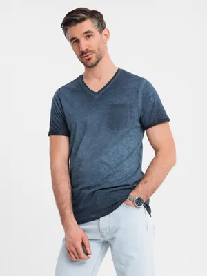 Obrázek produktu pro Ombre Clothing Pánské tričko s krátkým rukávem Jordanne navy S