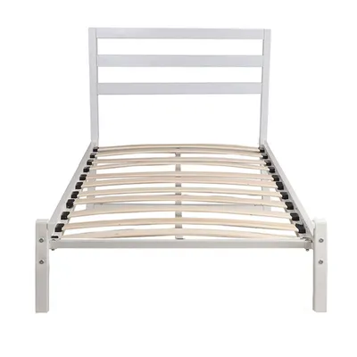 Obrázek produktu pro Bella kovový postelový rám s roštem jako dárek, ve více rozměrech a barvách - bílý 90x200 cm