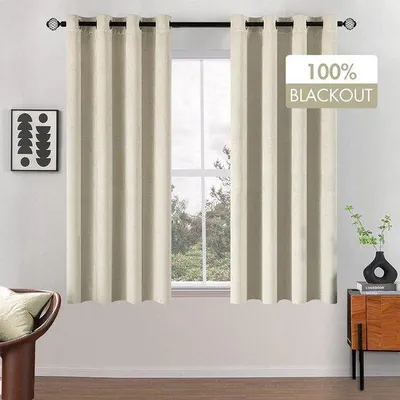 Produktbild von Famanu Verdunkelungsvorhänge 100% lichtundurchlässig - Set von 2, 145 x 140 cm