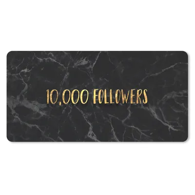 Produktbild von MuchoWow® Mauspad Mousepad Soziale Medien - Instagram - Gold - Marmor 60x30 cm - Mousepads - Maus Mat - Pad - Mausunterlage - Nachhaltig