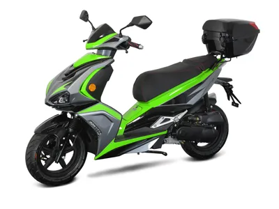 Produktbild von Motorroller Striker 50ccm 45 km/h Euro 5, LED, mit Top Case - grün-schwarz GT Union