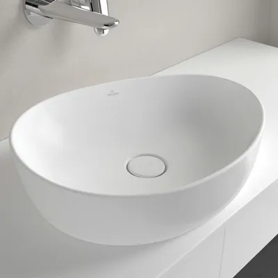 Immagine prodotto di V&B lavabo da appoggio ANTAO 51x40cm, asimmetrico, senza sfioratore, bianco C-plus