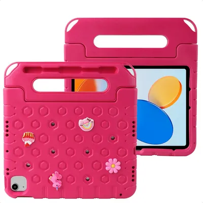 Productafbeelding van imoshion Kidsproof tablethoes met afneembare dolls voor de Apple iPad 11 (2025) 11 inch A16 / iPad 10 (2022) 10.9 inch - Roze