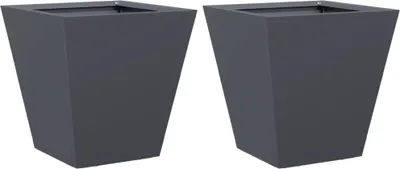 Immagine prodotto di vidaXL Fioriera 2 pz. Antracite 30x30x30 acciaio