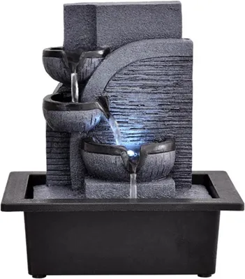 Produktbild von Handgefertigter Tischbrunnen als dekorativer Wasserfall für Zuhause, kreativ, Feng Shui und Zen-Meditation