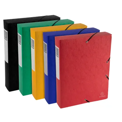 Image de Exacompta 10x Boite de classement Exabox Dos 60mm A4 Couleurs assorties 50910E
