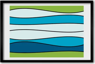 Produktbild von Bild 60x40 MDF-Rahmen, Wandkunst bunte Streifen