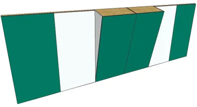 Produktbild von Sport-Thieme Boulderwand-Bausatz "Indoor Basic", Höhe 2,48 m, 744 cm, Mit Überhang