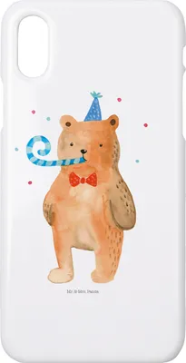 Produktbild von Mr. & Mrs. Panda Iphone 10 Handyhülle Bär Geburtstag - Weiß - Geschenk, Handy, Alles Gute, Hülle, X, Teddy, Happy Birthday, Glückwunsch, Cover