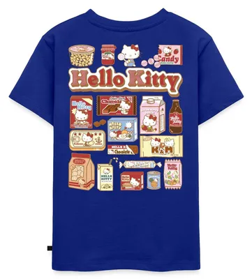 Produktbild von Spreadshirt Hello Kitty Snack Collage Kinder Premium T-Shirt, 98/104 (2 Jahre), Royalblau