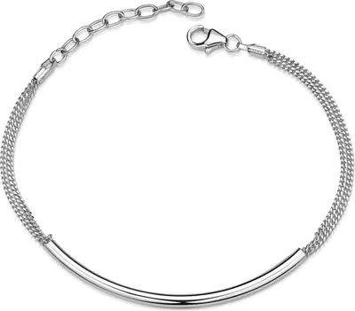 Produktbild von MATERIA by Matthias Wagner Damen Armband Panzerkette aus 925 Sterling Silber 16-19cm SA-131