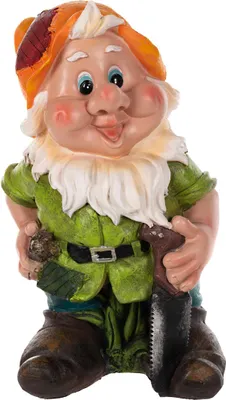 Produktbild von RIESIGER Zwerg Gartenzwerg XXL Gartenwichtel NF14286 Gartenfigur 41cm - 14286-7-Säge