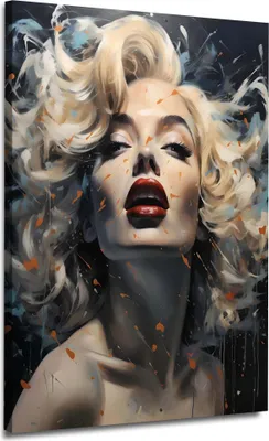 Produktbild von Abstrakt Marilyn Leinwandbild Wandbild Kunstdruck XL Deko: 105x140x4cm