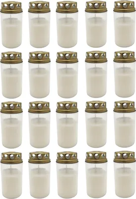 Produktbild von 20x Grabkerze weiß Grablicht Gedenkkerze Trauerkerze 3-Tagebrenner Grableuchte