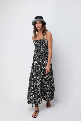 Produktbild von Trägerloses langes Kleid, Black, M
