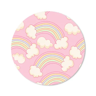 Produktbild von MuchoWow® Mauspad Mousepad Regenbogen - Wolken - Muster 40x40 cm - Mousepads - Maus Mat - Pad - Mausunterlage - Schreibtisch Accessoires