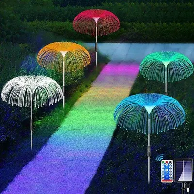 Produktbild von Solargartenleuchten 5er Pack mit Fernbedienung wasserdicht