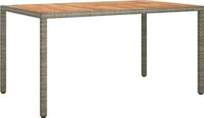 Obrázek produktu pro Zahradní stůl Šedá 150 x 90 x 75 cm polyratan
