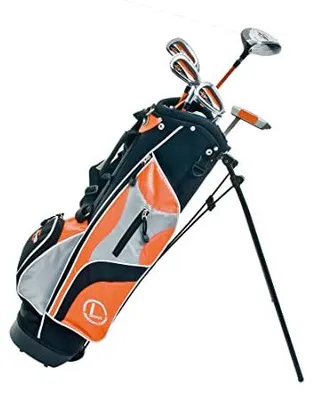 Productafbeelding van Longridge Junior Challenger Set, geschikt voor kinderen vanaf 8 jaar - 5 rechts-handige clubs - zwart/oranje