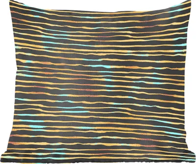 Produktbild von MuchoWow® Zierkissen Sofakissen Wohnzimmer Dekokissen 50x50 cm Muster - Gold - Schwarz - Komfort - Sofakissen