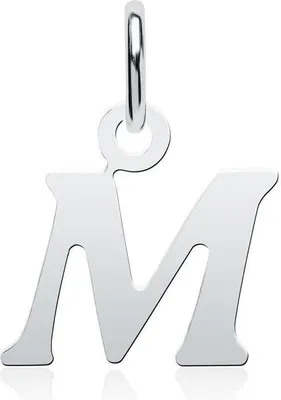 Produktbild von Unique Kettenanhänger "M" 925er Silber Buchstabenanhänger SP0904