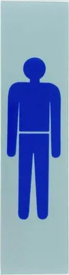 Produktbild von Klebeschild selbstklebend Motiv Mann 160x40 mm für Innen- & Außenbereich