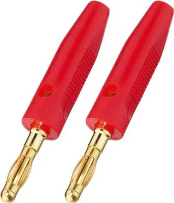 Obrázok produktu pre Monacor LS-Bananenstecker, banana, Červená, 2 kusov