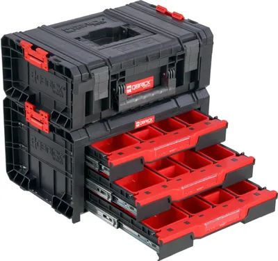 Produktbild von Set Werkzeugkasten mit Schubbladen und Kasten mit Werkzeugträger 21 Boxen Werkstatt PRO