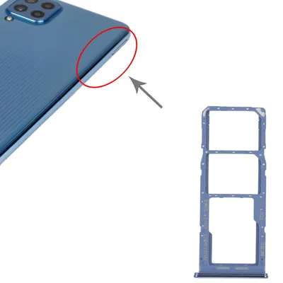 Produktbild von Dual Sim + Micro SD Karten Halter Adapter für Samsung Galaxy M32 5G Blau