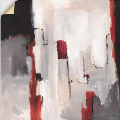 Produktbild von ARTland Wandbild, selbstklebend Rot an Grau II Größe: 30x30 cm