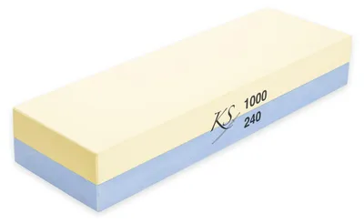 Image de Kit d'affûtage de couteaux, grain 240/1000, avec base antidérapante et pierre à aiguiser, pour la cuisine