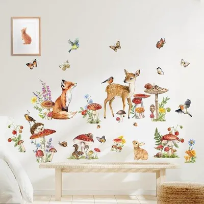 Productafbeelding van Famanu Wandstickers, jungle dieren - 9 vellen