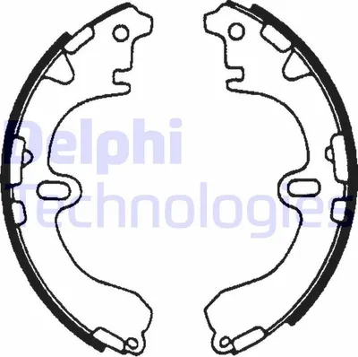 Produktbild von DELPHI Bremsbackensatz Trommelbremse Hinten für TOYOTA COROLLA Liftback (E11) 200mm LS1601