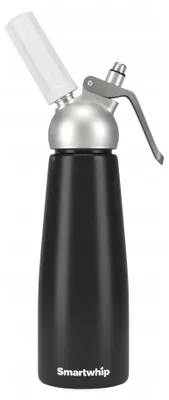 Produktbild von Sahnespender 500 ml aus Aluminium – Schwarz, mit 3 Garniertüllen und Reinigungsbürste