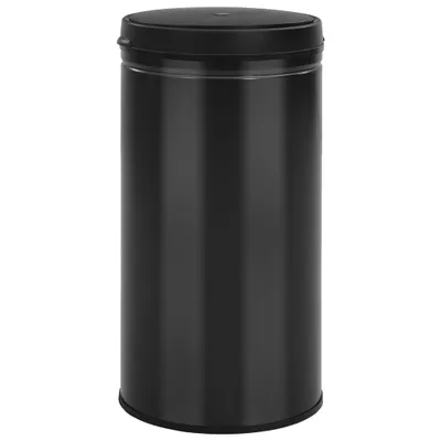 Image de vidaXL Poubelle automatique à capteur 60 L acier carbone noir