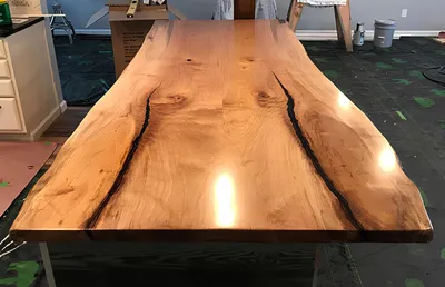 Zdjęcie produktu dla stół do jadalni z żywicy epoksydowej z prawdziwego drewna meble z litego drewna wodospad stół epoksydowy 240x100cm