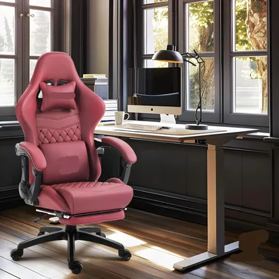 Obrázek produktu pro Ergonomická kancelářská židle – Herní židle – Otočná židle – Retro závodní design – Nastavitelná výška sedadla