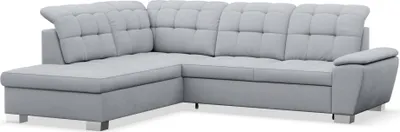 Produktbild von Selsey Jamaal - Ecksofa mit Schlaffunktion und Stauraum, linksseitig, hellgrau