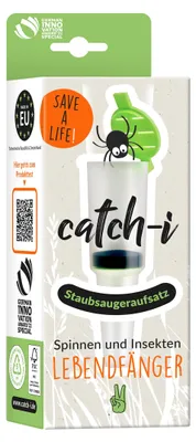2-in-1 Spinnenfänger, lebend, für Staubsauger, transparent