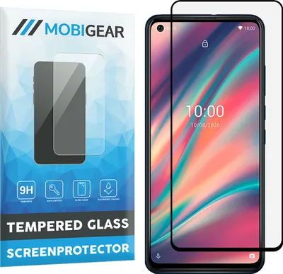 Produktbild von Mobigear Premium  Wiko View 5 Plus Panzerglas Gehärtetes Glas Displayschutz - Hüllenfreundlich - Schwarz