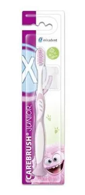 Obrázek produktu pro Miradent Carebrush Junior zubní kartáček 6-12 let, růžový, 1 ks