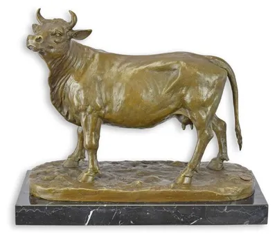 Productafbeelding van A Bronze Sculpture Of A Cow