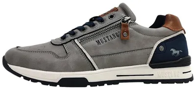 Immagine prodotto di Scarpe da uomo Mustang, modello stringato, sportive, color grigio, ideali per il tempo libero