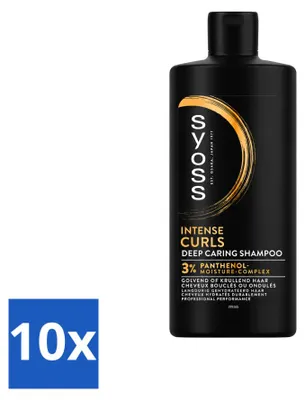 Zdjęcie produktu dla 10 butelek szamponu Syoss Curls Intense, 440 ml każda - zestaw ekonomiczny - 10 sztuk