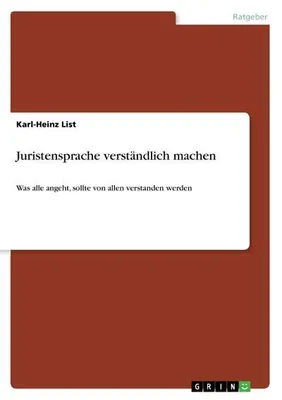 Produktbild von Juristensprache verständlich machen