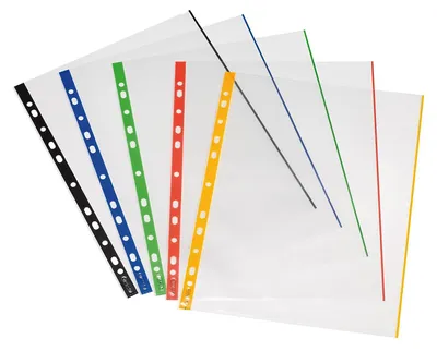 Productafbeelding van Herlitz brochurehouder, DIN A4, helder glas, gekleurde rand